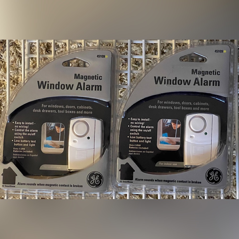 2 New - Magnetic Window Alarms